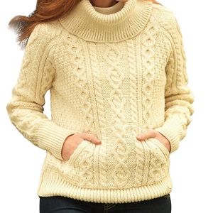 Women’s Carring Donn Irish Knit Roll Sweater
